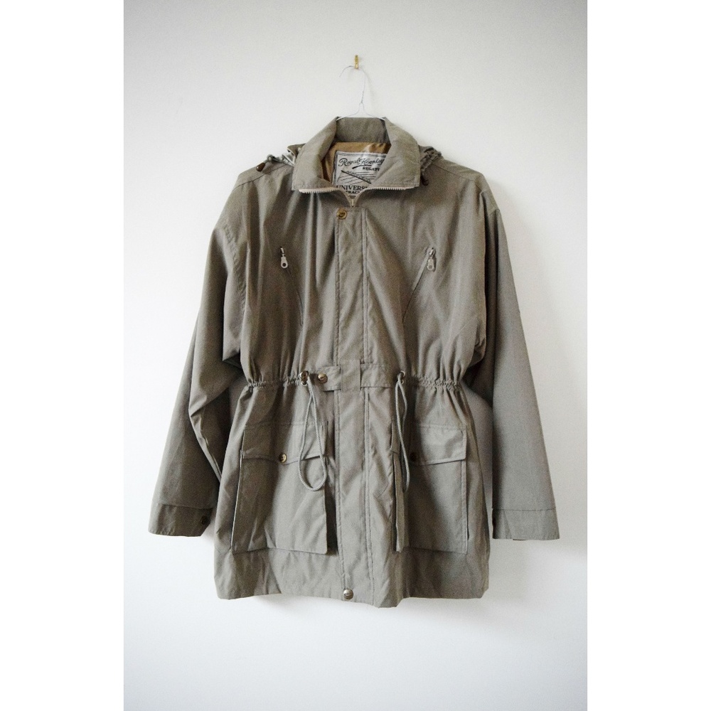ROYAL O'HENLEY REGATTA Vintage Sage Green Hooded Trench Coat